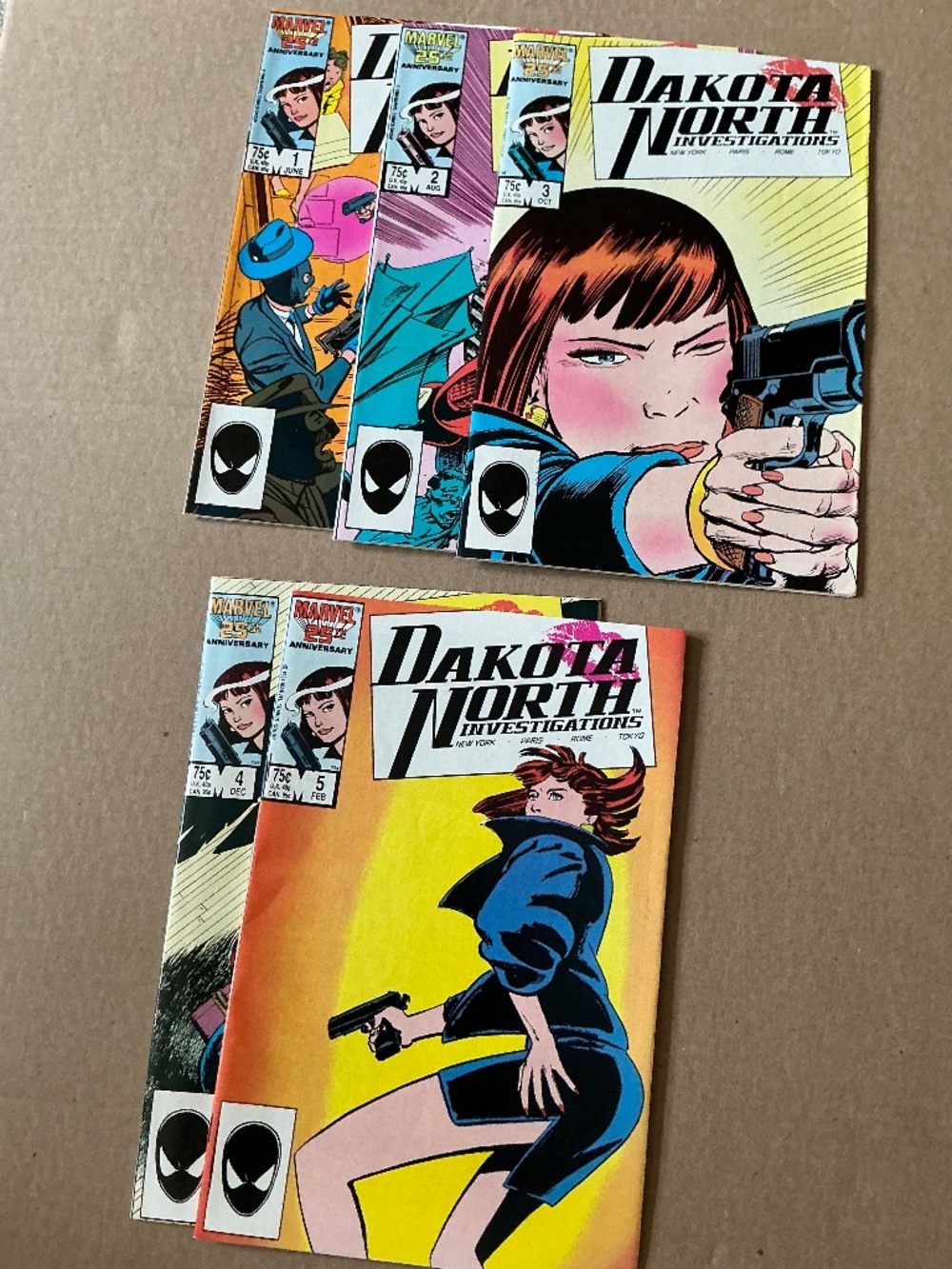 Dakota North Investigations #1-5 Complete Set Marvel 1986 Martha Thomches 1987